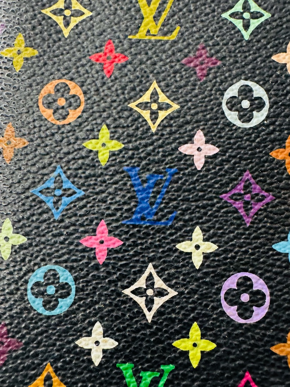 Louis Vuitton Multicolor Monogram on Black Canvas Agend with Brown Trim - Picture 3 of 12